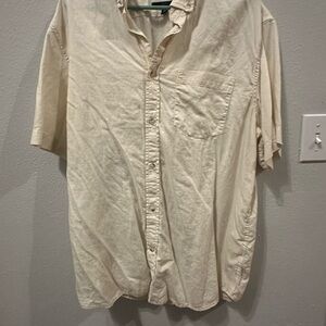 Banana Republic Men's Off-White Casual Button-Down Shirt